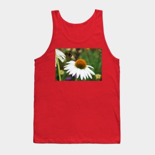 Echinacea Purpurea with Bee Tank Top